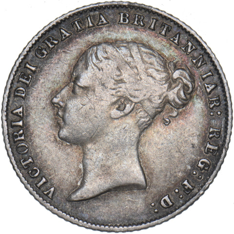 1866 Sixpence (Die no. 29) - Victoria British Silver Coin - Nice