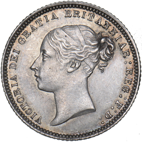 1868 Sixpence (Die no. 1) - Victoria British Silver Coin - Very Nice