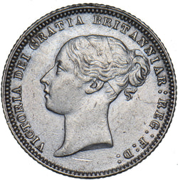 1872 Sixpence (Die no. 37) - Victoria British Silver Coin - Very Nice