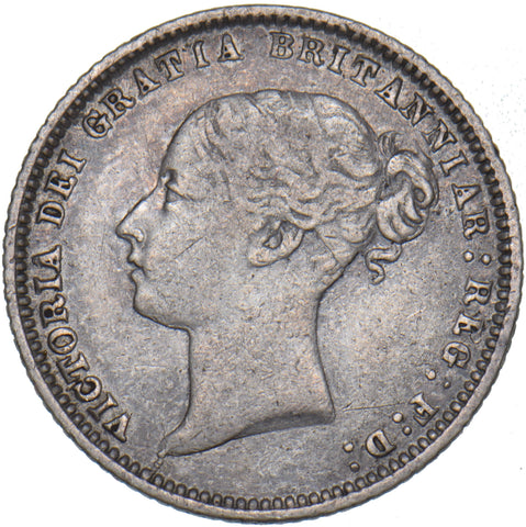1873 Sixpence (Die no. 6) - Victoria British Silver Coin - Nice