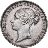 1877 Sixpence - Victoria British Silver Coin - Very Nice