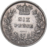 1877 Sixpence - Victoria British Silver Coin - Very Nice