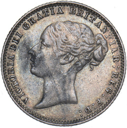 1877 Sixpence (Die no. 27) - Victoria British Silver Coin - Nice