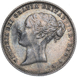 1877 Sixpence (Die no. 27) - Victoria British Silver Coin - Nice