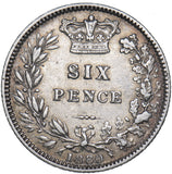 1880 Sixpence - Victoria British Silver Coin - Nice