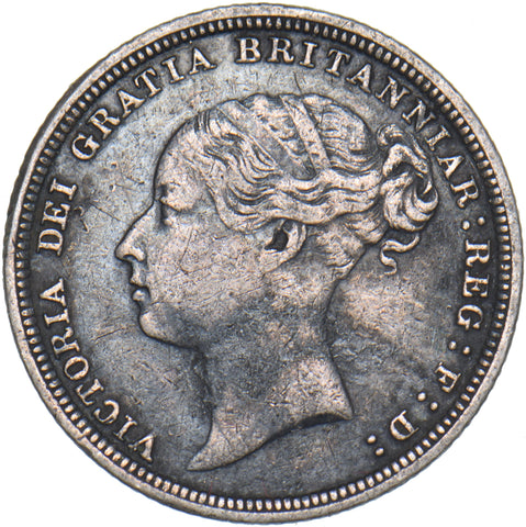 1880 Sixpence - Victoria British Silver Coin