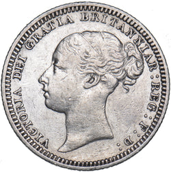 1880 Sixpence - Victoria British Silver Coin - Nice