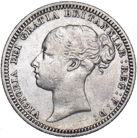 1880 Sixpence - Victoria British Silver Coin - Nice