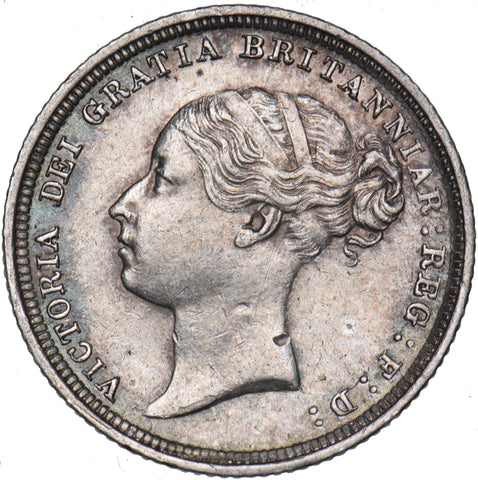1883 Sixpence - Victoria British Silver Coin - Nice