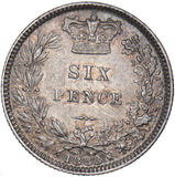 1883 Sixpence - Victoria British Silver Coin - Very Nice