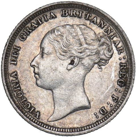 1883 Sixpence - Victoria British Silver Coin - Very Nice