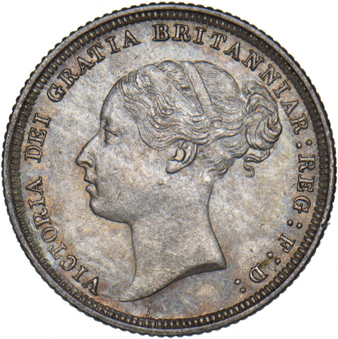 1883 Sixpence - Victoria British Silver Coin - Superb