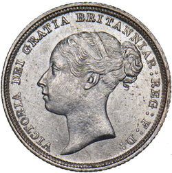 1884 Sixpence - Victoria British Silver Coin - Superb