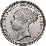 1884 Sixpence - Victoria British Silver Coin - Superb