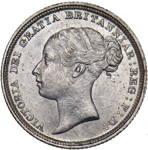 1884 Sixpence - Victoria British Silver Coin - Superb