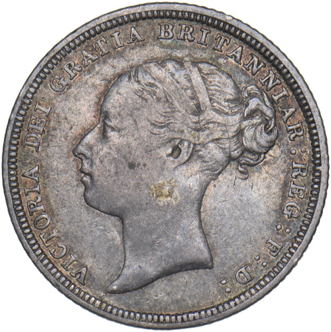1884 Sixpence - Victoria British Silver Coin - Nice