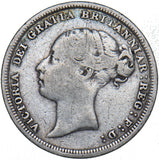 1886 Sixpence - Victoria British Silver Coin