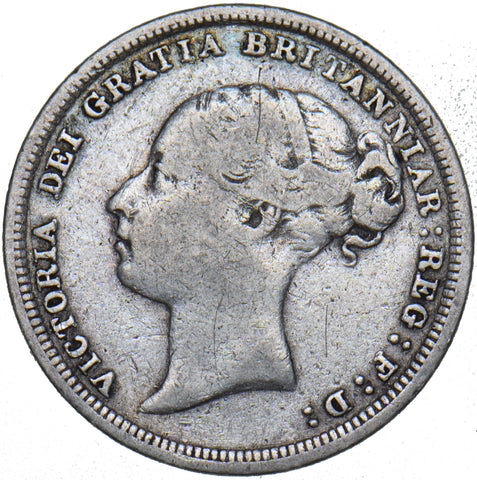 1886 Sixpence - Victoria British Silver Coin