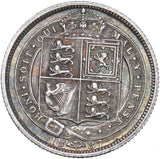 1887 Sixpence (R Over B?) - Victoria British Silver Coin - Very Nice