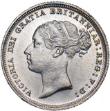 1887 Sixpence (Young Head) - Victoria British Silver Coin - Superb