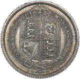 1887 Sixpence - Victoria British Silver Coin - Superb