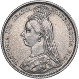 1887 Sixpence - Victoria British Silver Coin - Nice