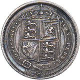 1887 Sixpence - Victoria British Silver Coin - Nice