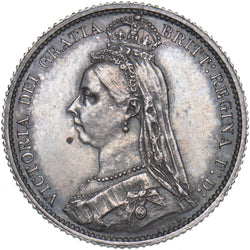 1887 Sixpence - Victoria British Silver Coin - Very Nice