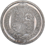 1887 Sixpence - Victoria British Silver Coin - Superb