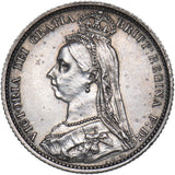 1887 Sixpence (R Over V) - Victoria British Silver Coin - Nice