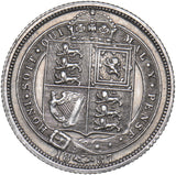 1887 Sixpence (R Over V) - Victoria British Silver Coin - Nice