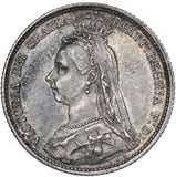 1887 Sixpence - Victoria British Silver Coin - Nice