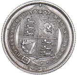 1887 Sixpence (R Over I) - Victoria British Silver Coin - Very Nice