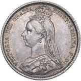 1887 Sixpence - Victoria British Silver Coin - Nice
