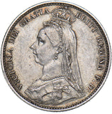 1887 Sixpence - Victoria British Silver Coin - Nice