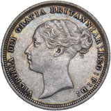 1887 Sixpence (Young Head ) - Victoria British Silver Coin - Nice