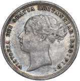 1887 Sixpence (Young Head ) - Victoria British Silver Coin - Nice