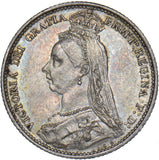 1887 Sixpence - Victoria British Silver Coin - Very Nice
