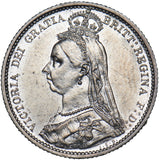 1888 Sixpence - Victoria British Silver Coin - Very Nice