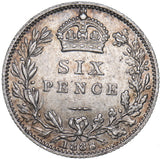 1888 Sixpence - Victoria British Silver Coin - Nice