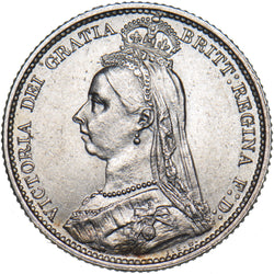 1889 Sixpence - Victoria British Silver Coin - Very Nice