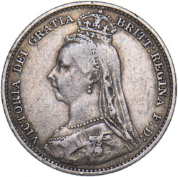 1891 Sixpence - Victoria British Silver Coin