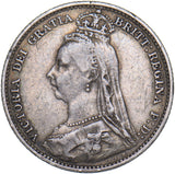 1891 Sixpence - Victoria British Silver Coin
