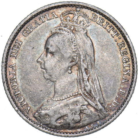 1892 Sixpence - Victoria British Silver Coin