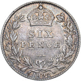 1892 Sixpence - Victoria British Silver Coin