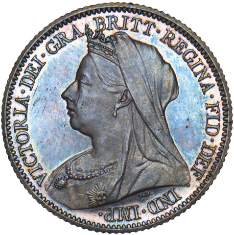 1893 Sixpence - Victoria British Silver Coin - Superb