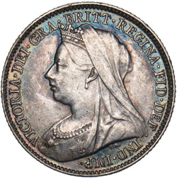1893 Sixpence - Victoria British Silver Coin - Nice