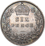 1893 Sixpence - Victoria British Silver Coin - Nice