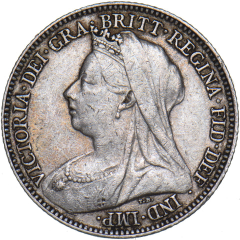 1897 Sixpence - Victoria British Silver Coin - Nice