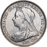 1900 Sixpence - Victoria British Silver Coin - Superb
